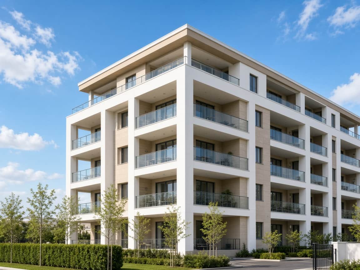 Modern apartment building