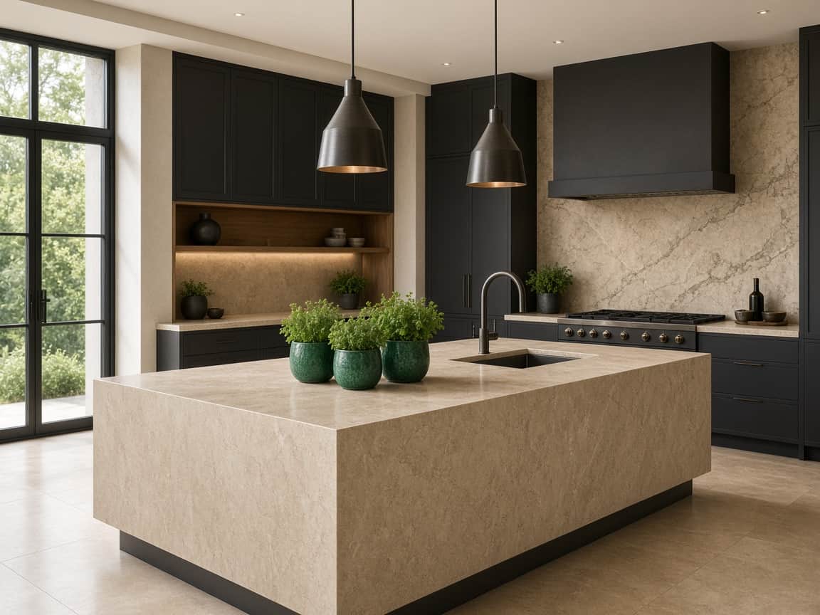 Premium kitchen with stone counters